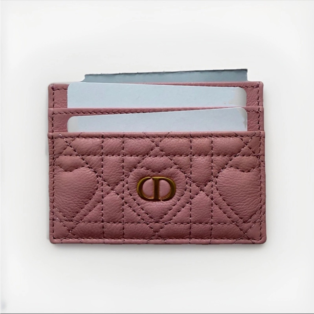 Lady Dior Card Holder in Rose Pink - Rare NWT